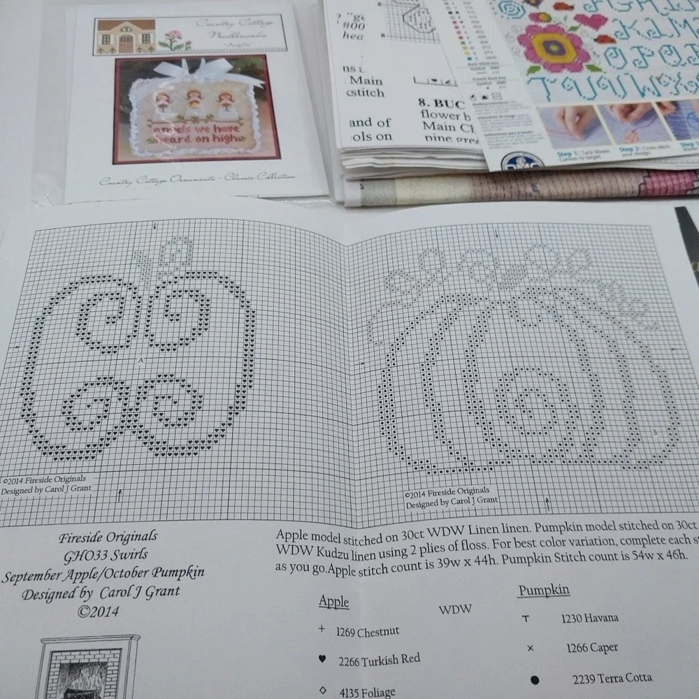 Miscellaneous Crosstitch Patterns Lot Of 7+ Ohio State University Angels Treble